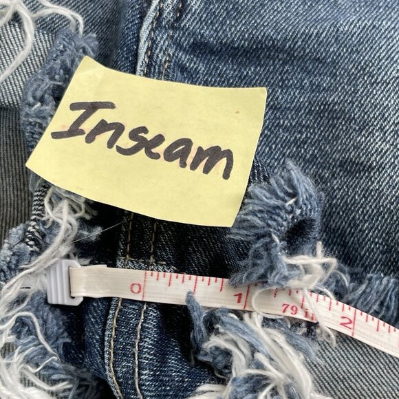 Lucky Brand Womens 10 30 The High Rise Shortie Cutoff Denim Shorts Blue Festival - Picture 11 of 12